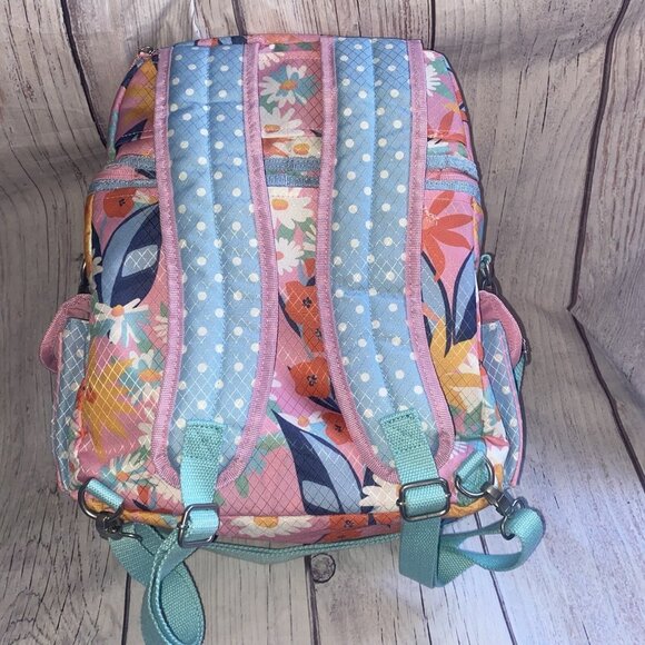 Matilda Jane Women’s Everything Packed Cooler Backpack Pink Blue Floral - Picture 6 of 13